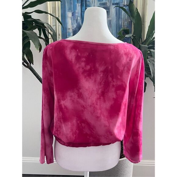 MICHAEL KORS TIE DYED BLOUSE WITH GATHERED BOTTOM size XS - Picture 7 of 8